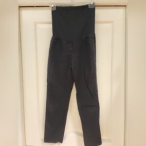 GAP Maternity Black Pants w/ full panel- 02R Slim Crop